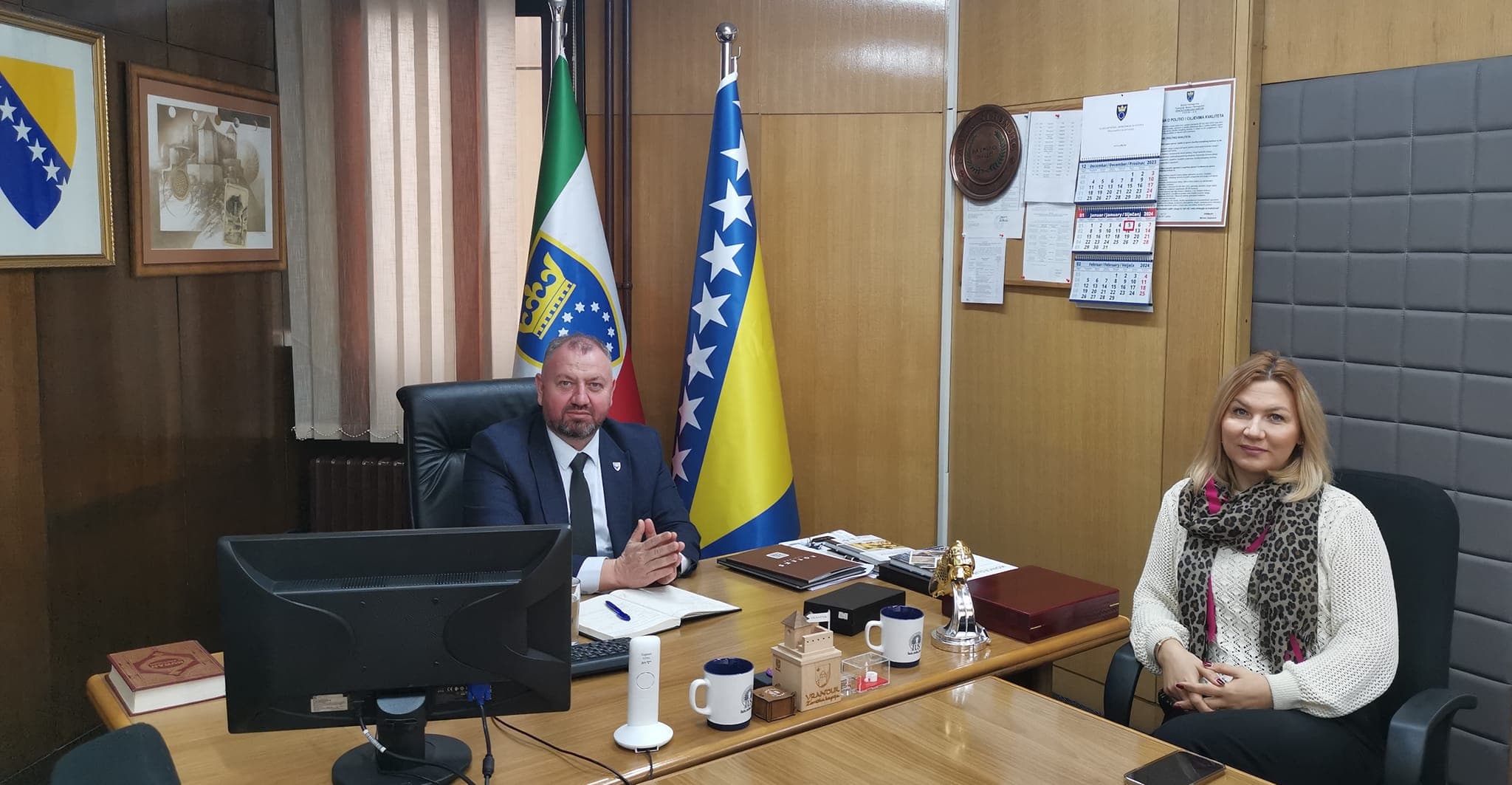 Ministar Šibonjić razgovarao sa direktoricom kompanije Koteks d.o.o. Tešanj