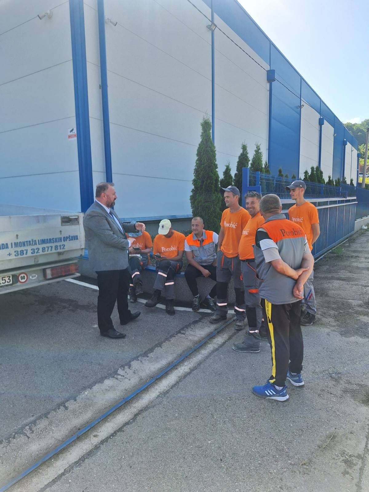 Minister Sibonjic Inspected Works in the Ekonomija-Batvice Industrial Zone in Zavidovići